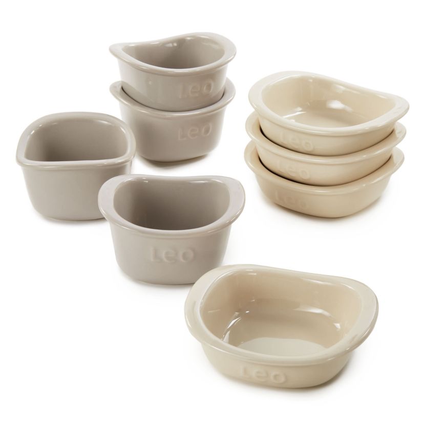 BergHOFF Balance 8Pc Stone Square Ramekin Set