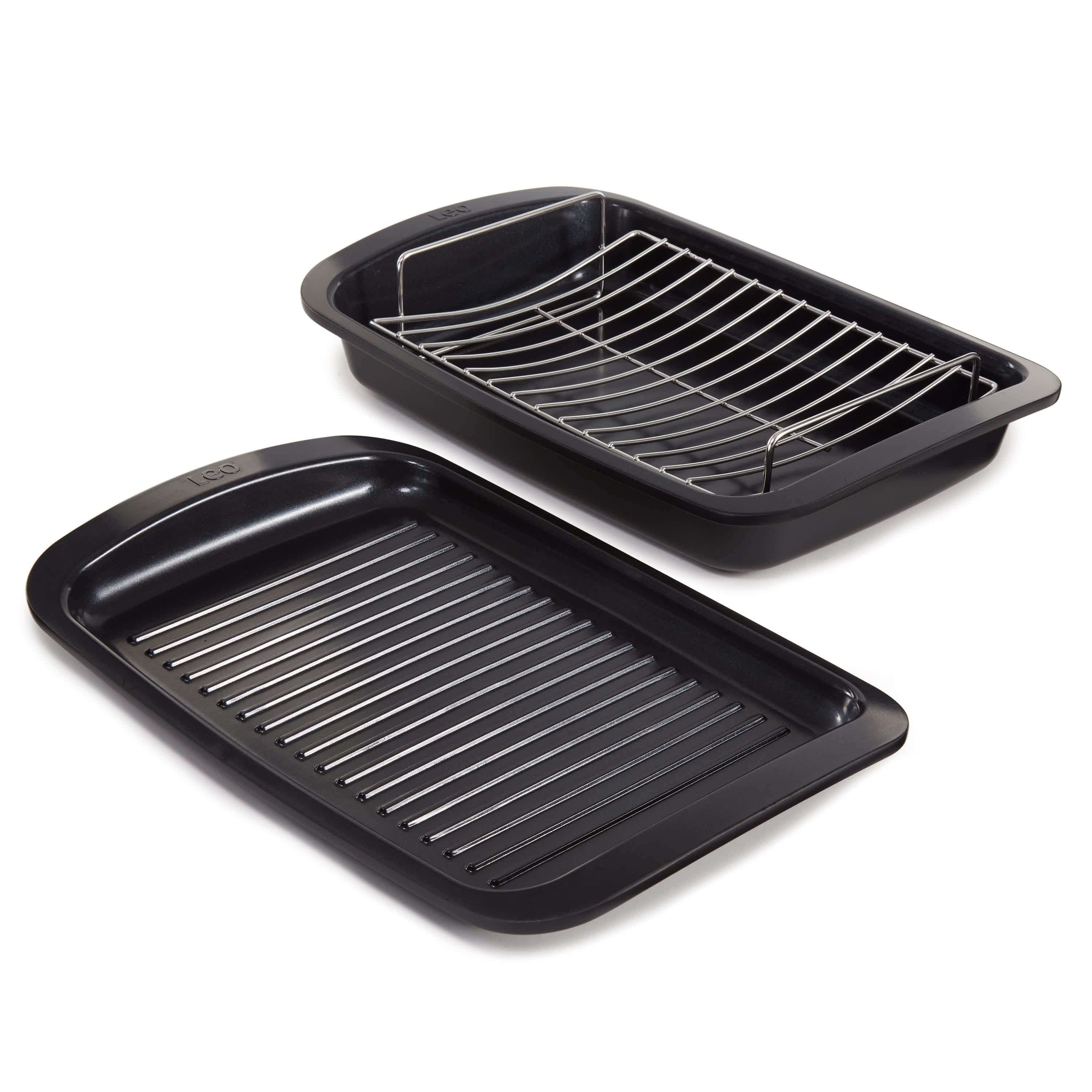 BergHOFF Graphite 3Pc Nonstick Specialty Cookware Set, Recycled Cast Aluminum, CeraGreen