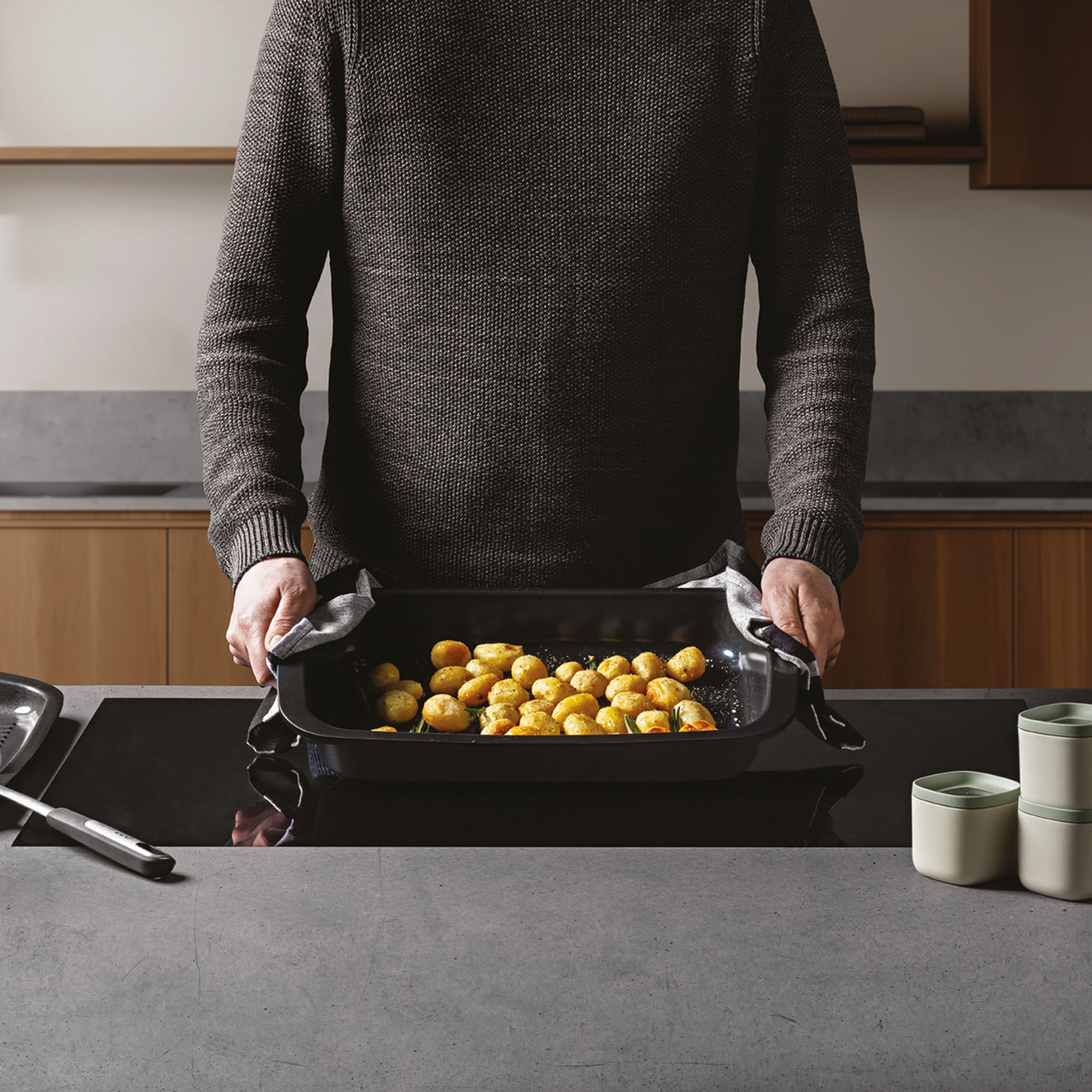 BergHOFF Graphite 3Pc Nonstick Specialty Cookware Set, Recycled Cast Aluminum, CeraGreen