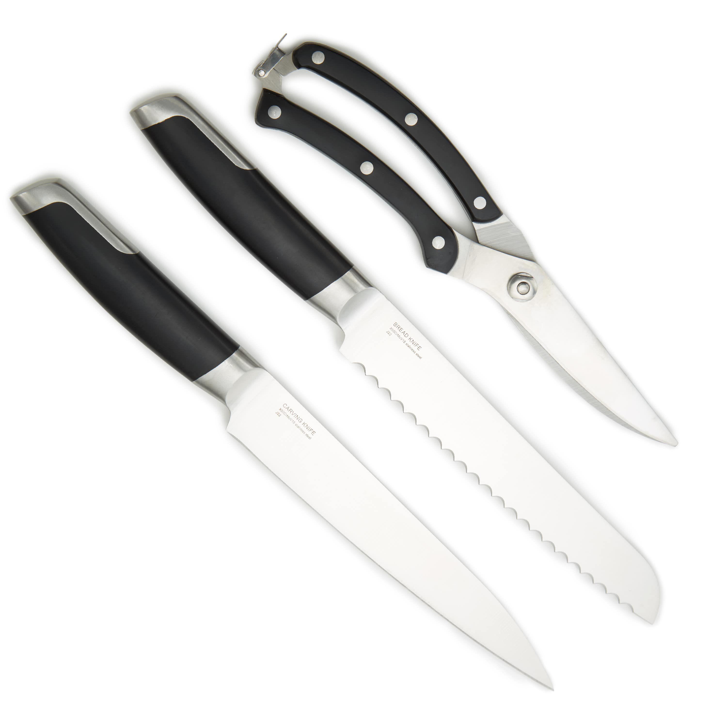 BergHOFF GRAPHITE 3Pc Stainless Steel Forged Cutlery Set, Black