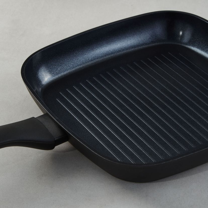 BergHOFF Helix 3Pc Nonstick Ceramic Cookware Set, Recycled Aluminum, Black