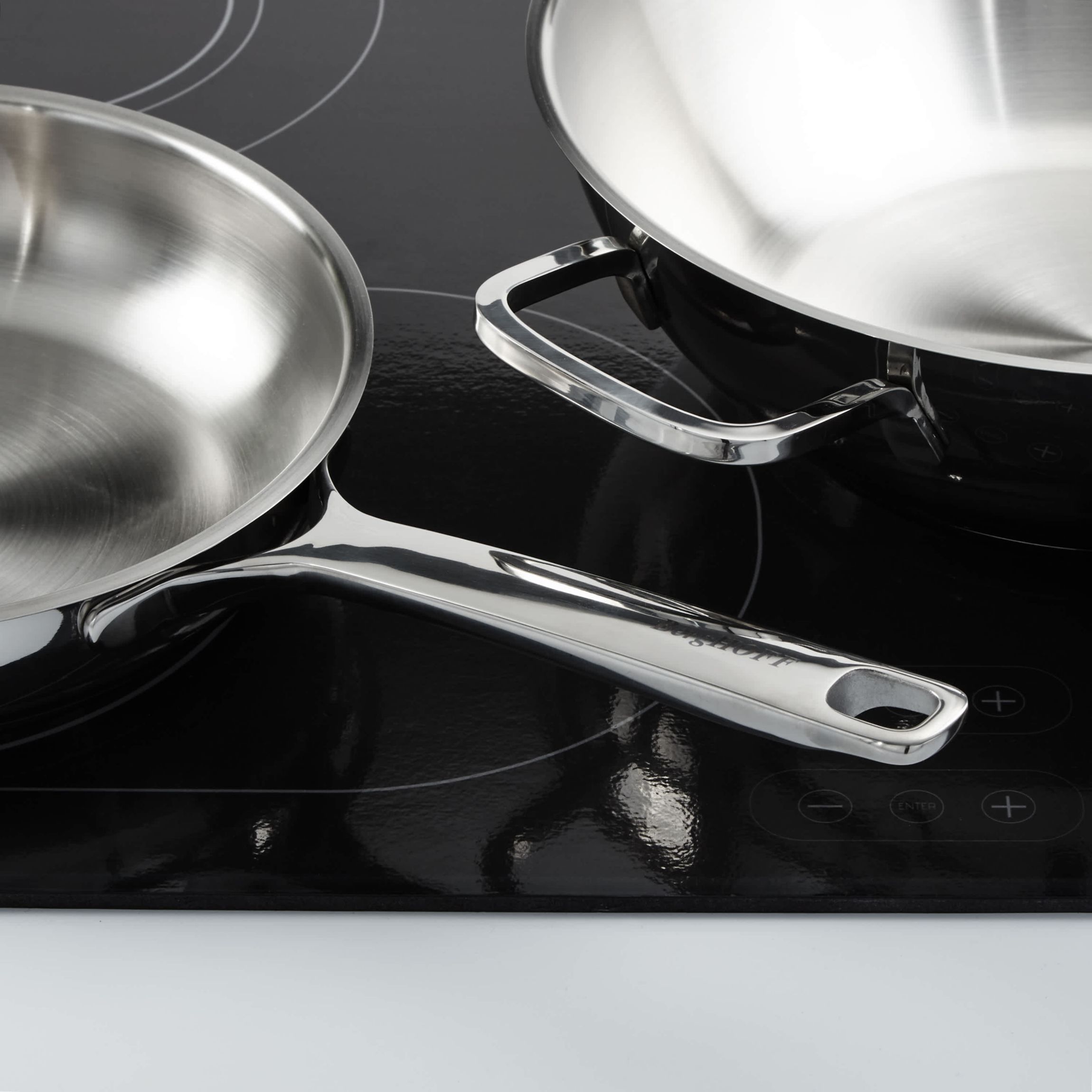 BergHOFF Helix 2Pc Recycled 18/10 Stainless Steel Stir Frying Cookware Set