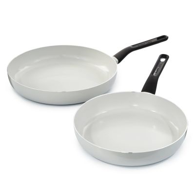 BergHOFF Leo Glints 2Pc Nonstick Ceramic Large Frying Pan Set, Recycled Aluminum, Spirit