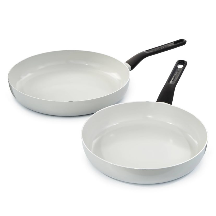 BergHOFF Leo Glints 2Pc Nonstick Ceramic Large Frying Pan Set, Recycled Aluminum, Spirit