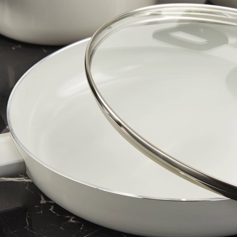 BergHOFF Leo Glints 2Pc Nonstick Ceramic Large Frying Pan Set, Recycled Aluminum, Spirit