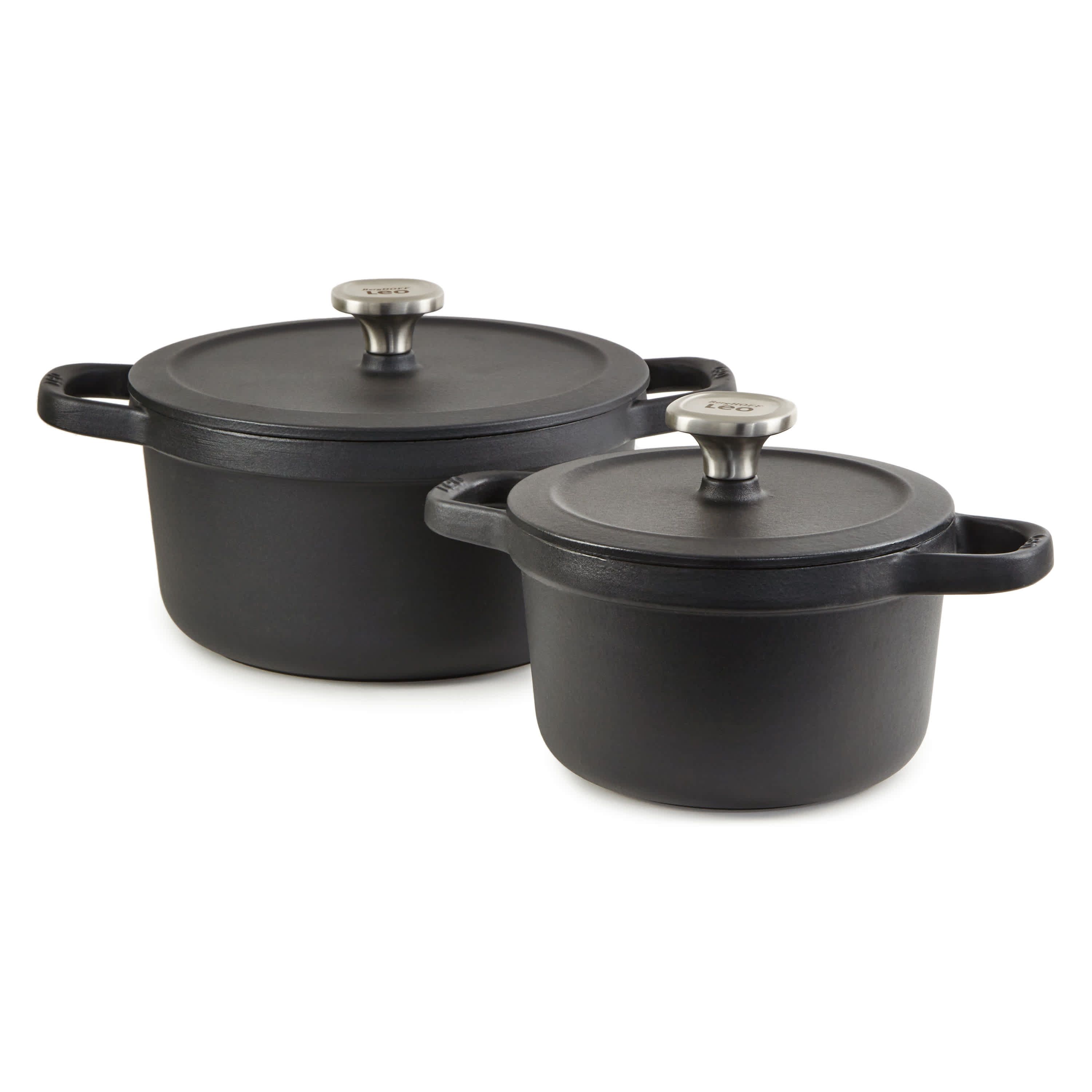 BergHOFF Graphite 4Pc Enameled Cast Iron Cookware Set