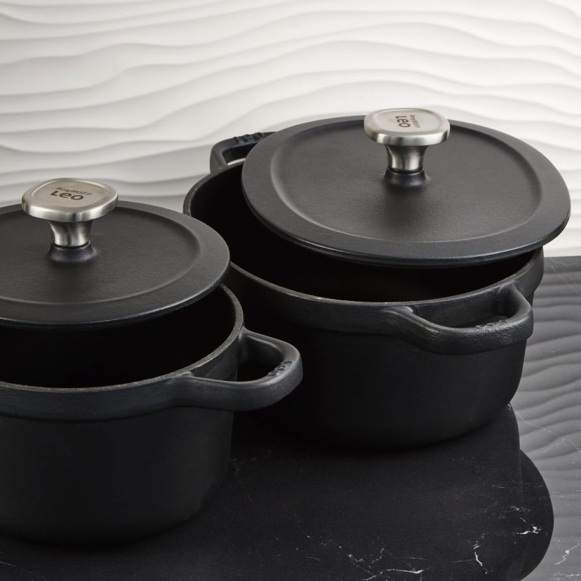 BergHOFF Graphite 4Pc Enameled Cast Iron Cookware Set