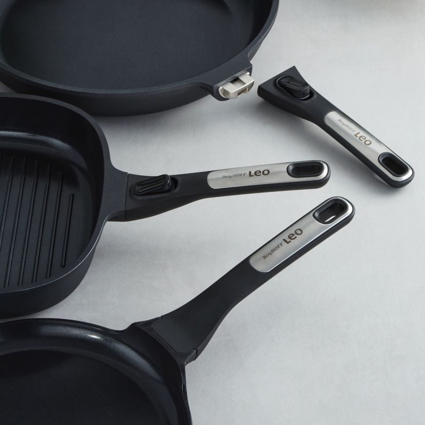 BergHOFF Phantom 3Pc Nonstick Ceramic Cookware Set, Recycled Cast Aluminum