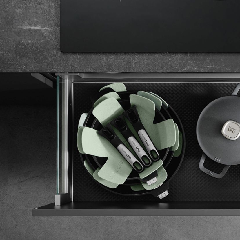BergHOFF Phantom 3Pc Nonstick Ceramic Cookware Set, Recycled Cast Aluminum