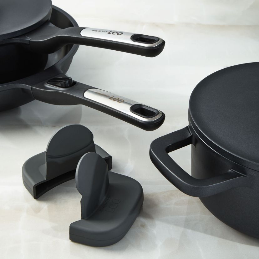 BergHOFF Phantom 5Pc Nonstick Ceramic Cookware Set with Lids, Recycled Cast Aluminum