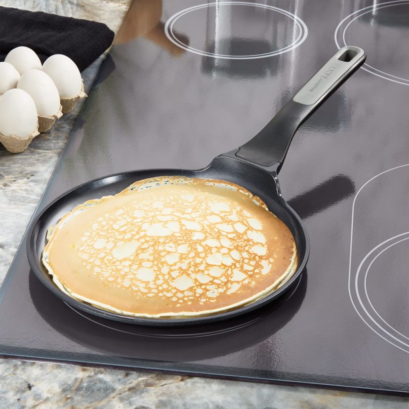 BergHOFF Leo Stone+ 4Pc Nonstick Ceramic Cookware Set With Glass Lid, Recycled Cast Aluminum