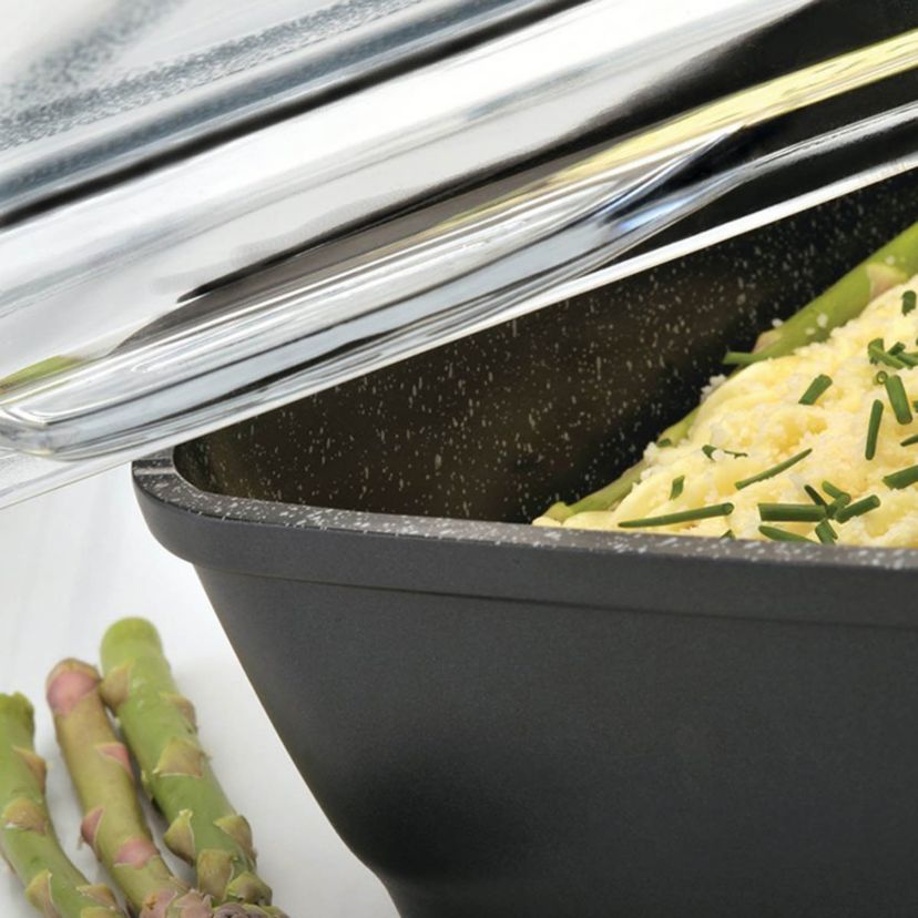 BergHOFF Scala Nonstick Cast Aluminum Roasting Pan 13" x 8.25" x 2.5", 4.9Qt.