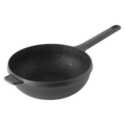 BergHOFF GEM Nonstick Cast Aluminum 11" Wok Pan 4.1qt, Black