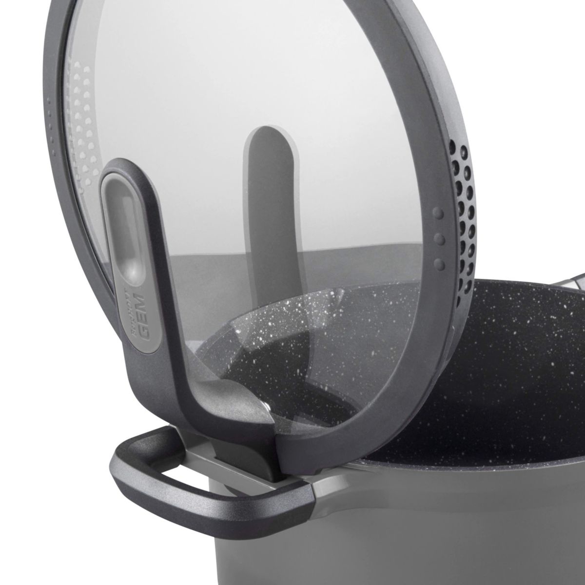 BergHOFF GEM Nonstick Sauté Pan 11" 4.9qt., Stay-cool, Detachable Handle, Glass Lid, Ferno-Green, Non-Toxic Coating, Induction Cooktop Ready