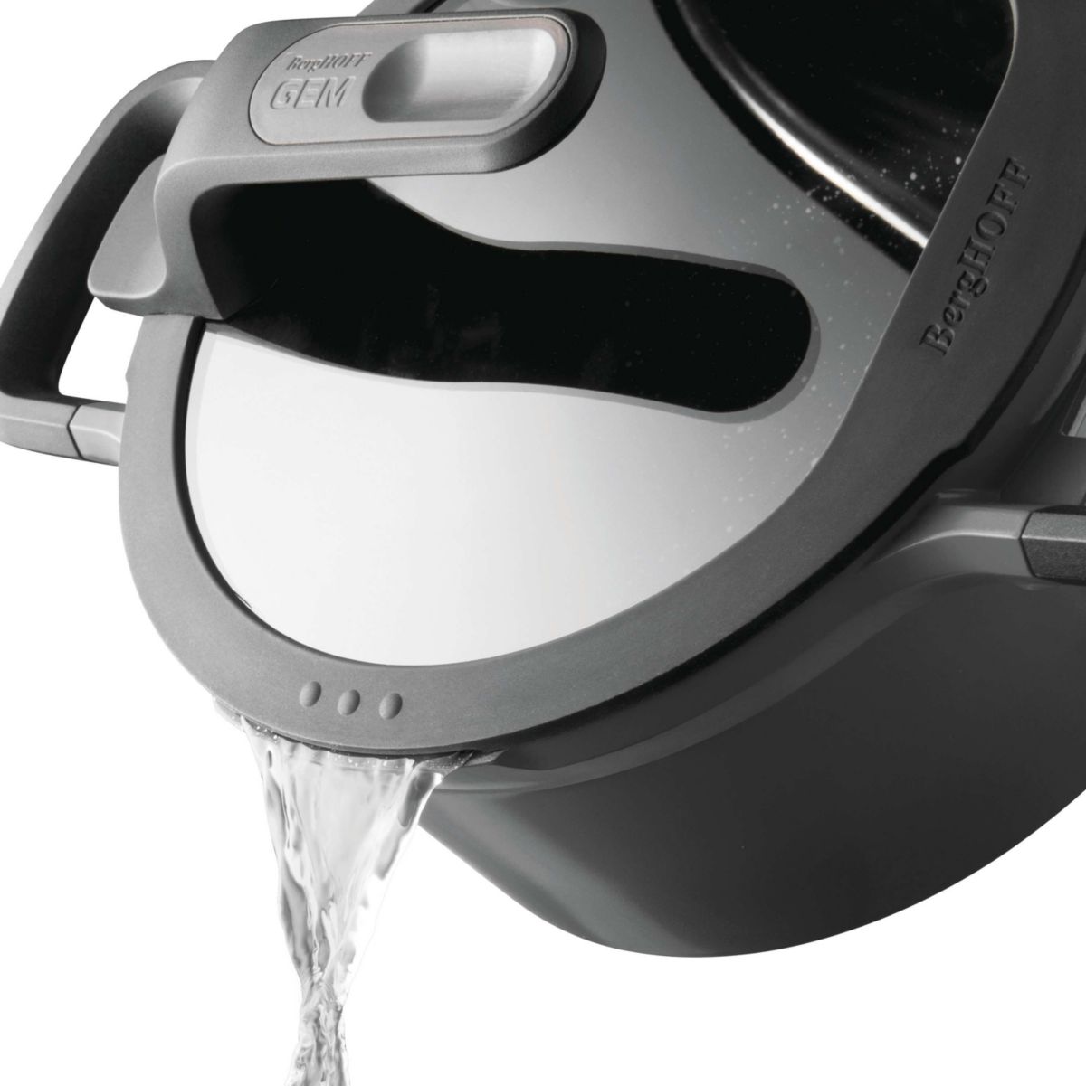 BergHOFF GEM Nonstick 2-Handle Sauté Pan 10" 3.5qt., Glass Lid, Ferno-Green, Non-Toxic Coating, Stay-cool Handle, Induction Cooktop Ready