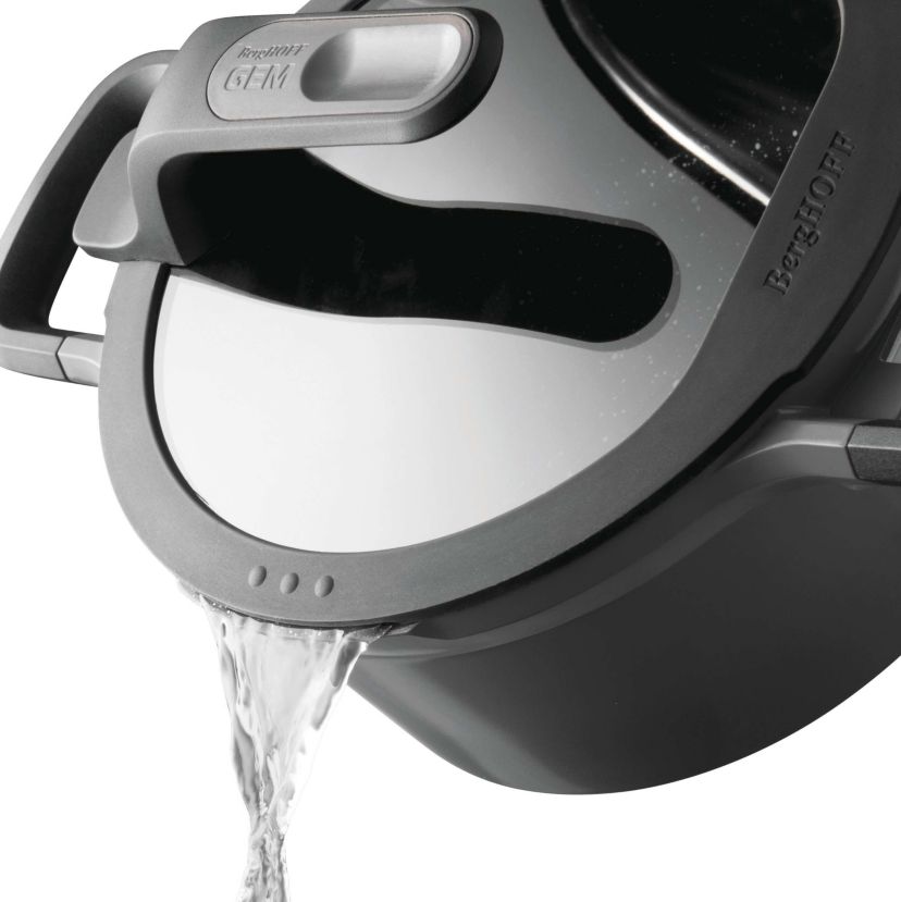 BergHOFF GEM Nonstick 2-Handle Sauté Pan 10" 3.5qt., Glass Lid, Ferno-Green, Non-Toxic Coating, Stay-cool Handle, Induction Cooktop Ready