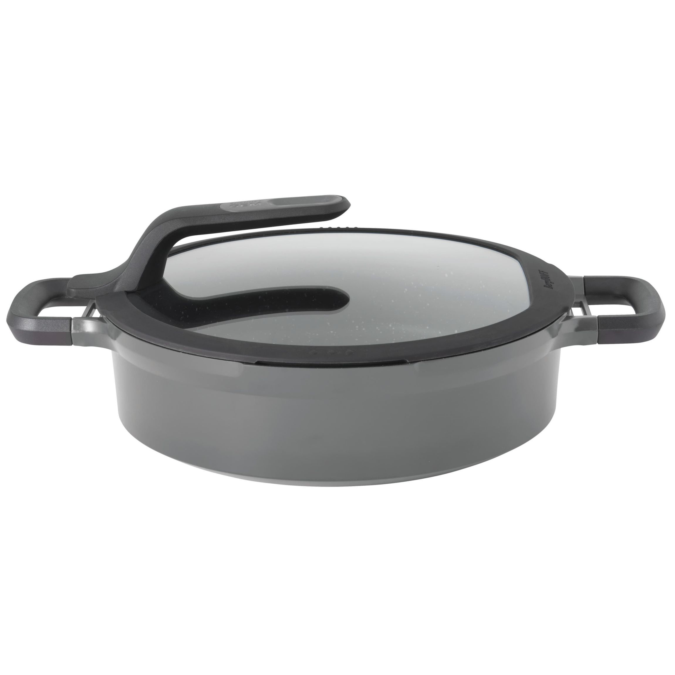 BergHOFF GEM Nonstick 2-Handle Sauté Pan 11" 4.9qt., Glass Lid, Ferno-Green, Non-Toxic Coating, Stay-cool Handle, Induction Cooktop Ready