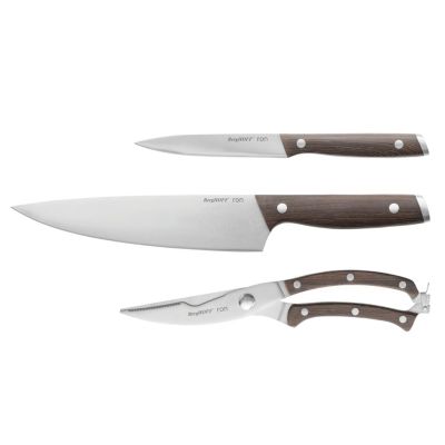 BergHOFF Ron 3Pc Multifunctional Knife Set, Brown