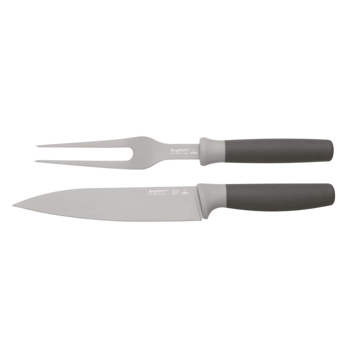 BergHOFF LEO Stainless Steel 2Pc Carving Set, Grey