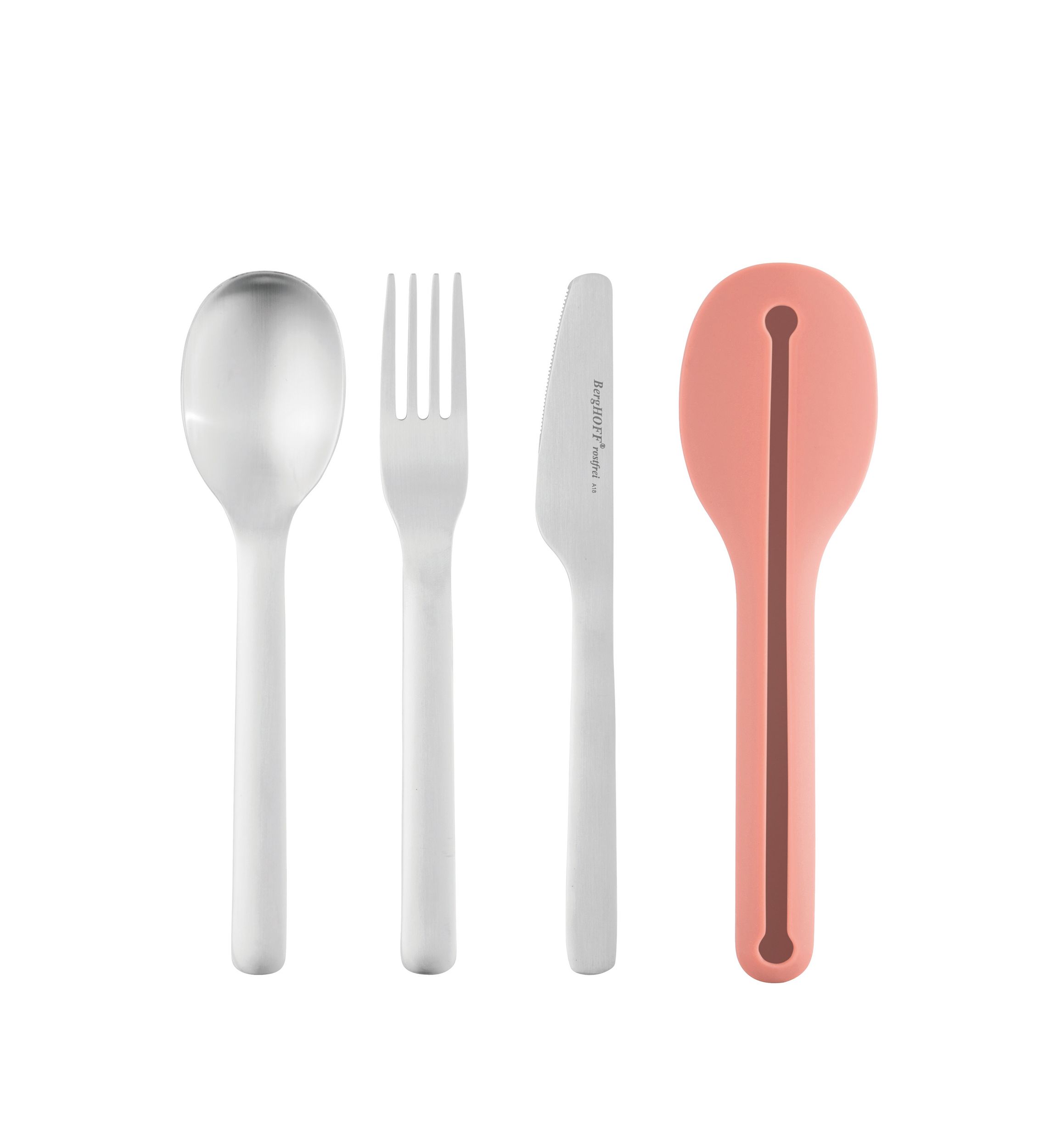 Leo 4 Piece 18/10 Stainless Steel Travel Flatware Set