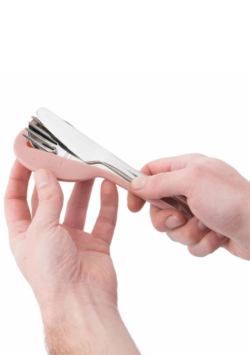 Leo 4 Piece 18/10 Stainless Steel Travel Flatware Set