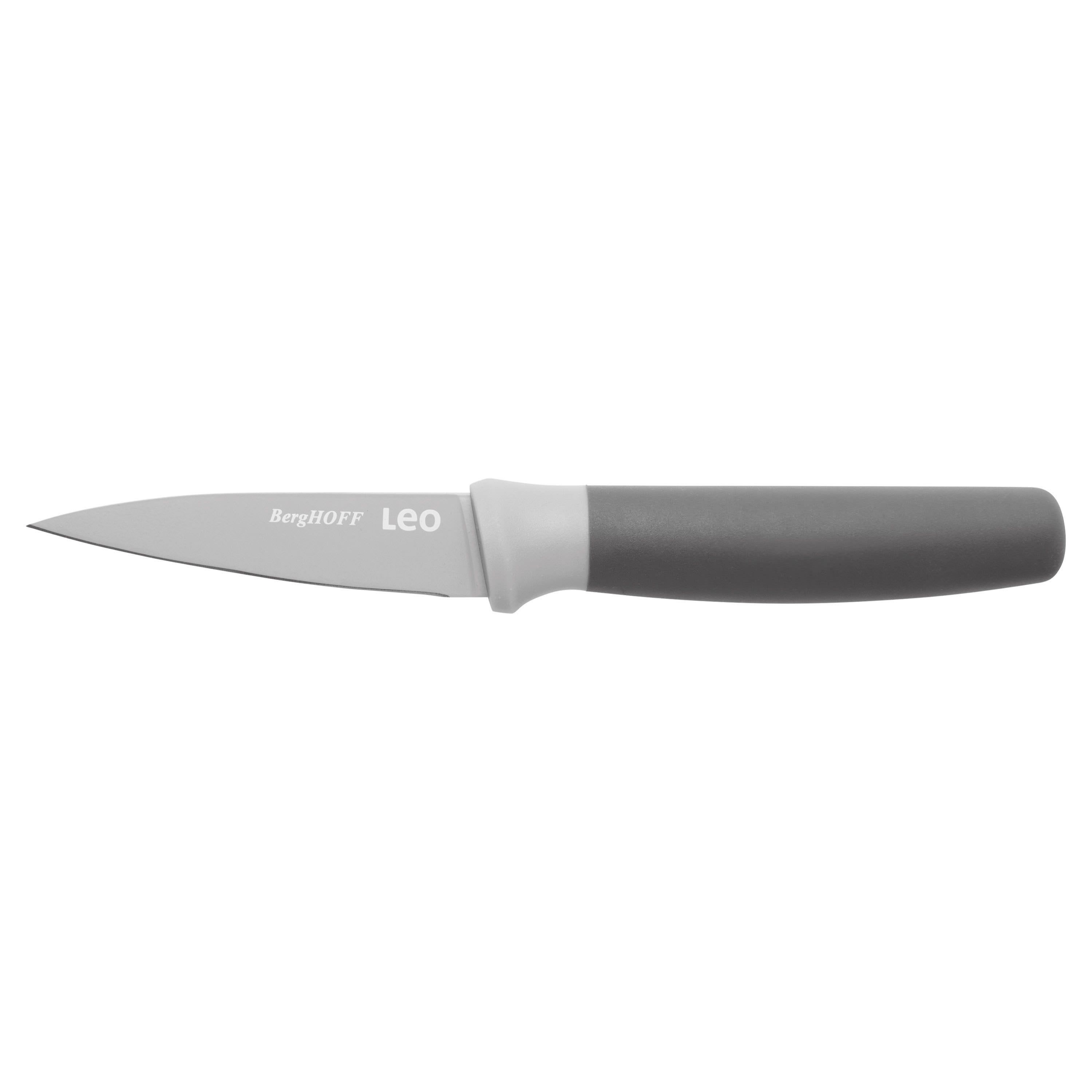 BergHOFF 3Pc LEO Bamboo Cutting board and Cutlery Set, Green and Grey