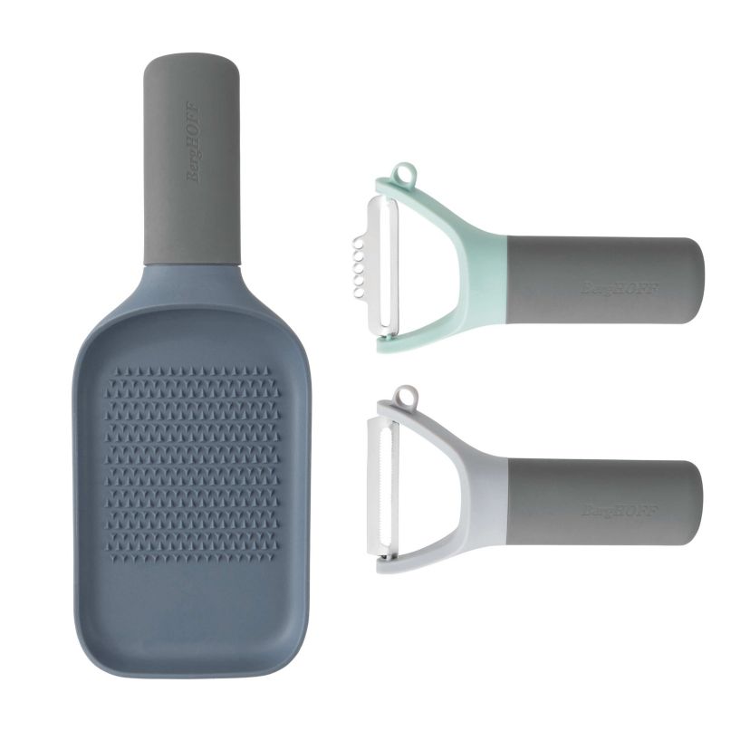 BergHOFF LEO Stainless Steel Blade 3Pc Grater and Peelers Set