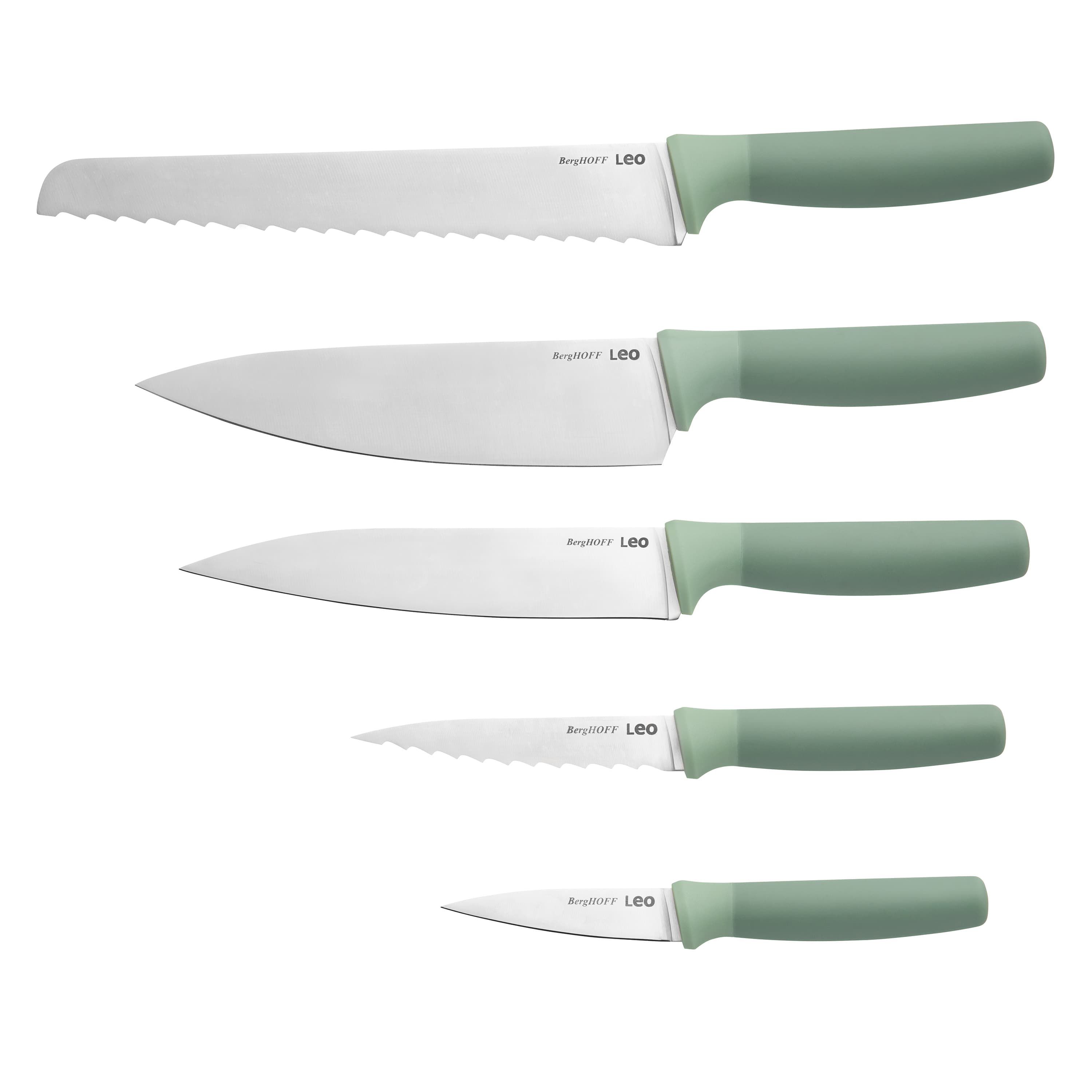 BergHOFF Forest Stainless Steel 6Pc Knife Block Set
