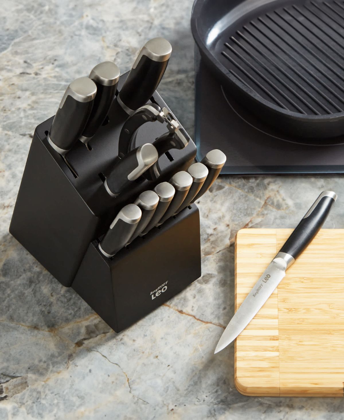 BergHOFF Graphite Stainless Steel 13Pc Knife Block Set