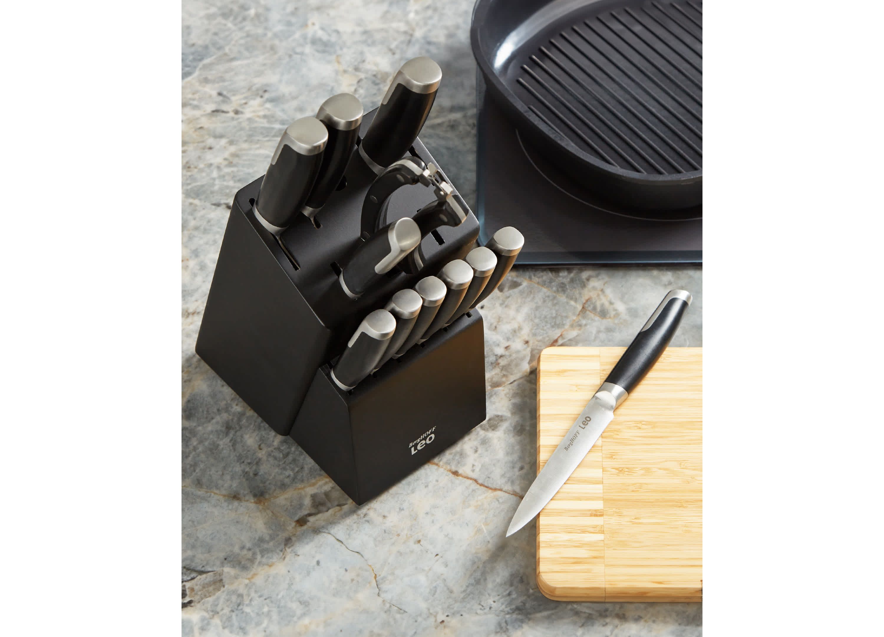 BergHOFF Graphite Stainless Steel 13Pc Knife Block Set