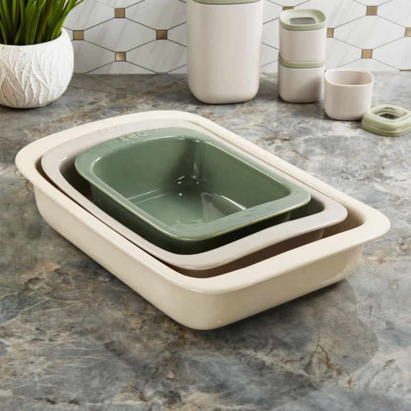 BergHOFF Balance Stone Baking Dish 14", 4.4qt., Moonbeam