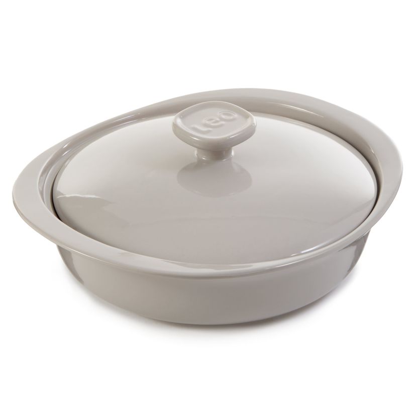 BergHOFF Balance Stone Casserole 9.5", 2.4qt. With Stone Cover, Moonmist