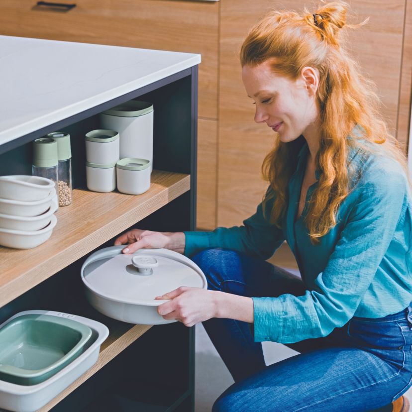 BergHOFF Balance Stone Casserole 9.5", 2.4qt. With Stone Cover, Moonmist