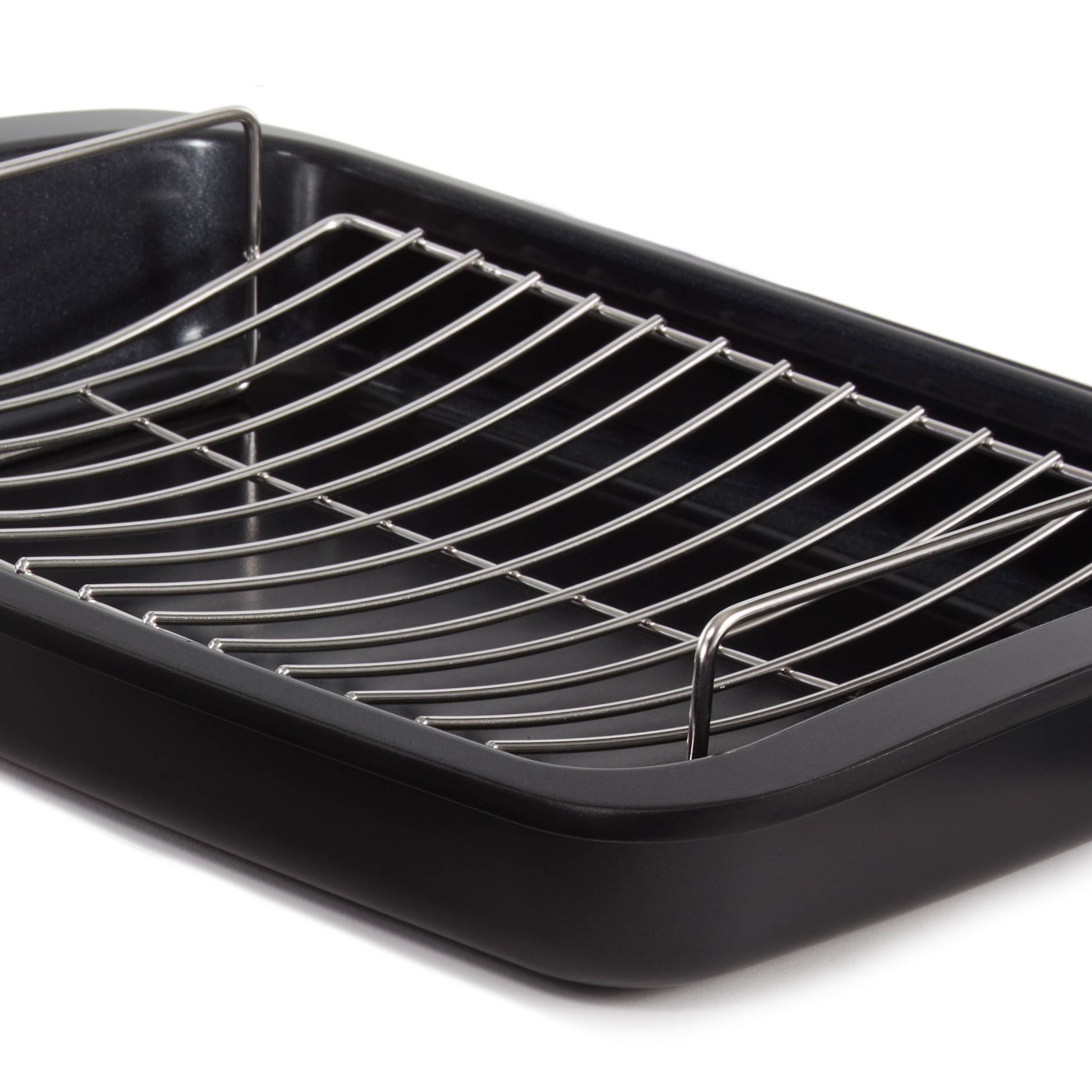 BergHOFF Graphite Nonstick Recycled Cast Aluminum Roaster with Removable Rack 16.5" X 11" X 2.75"