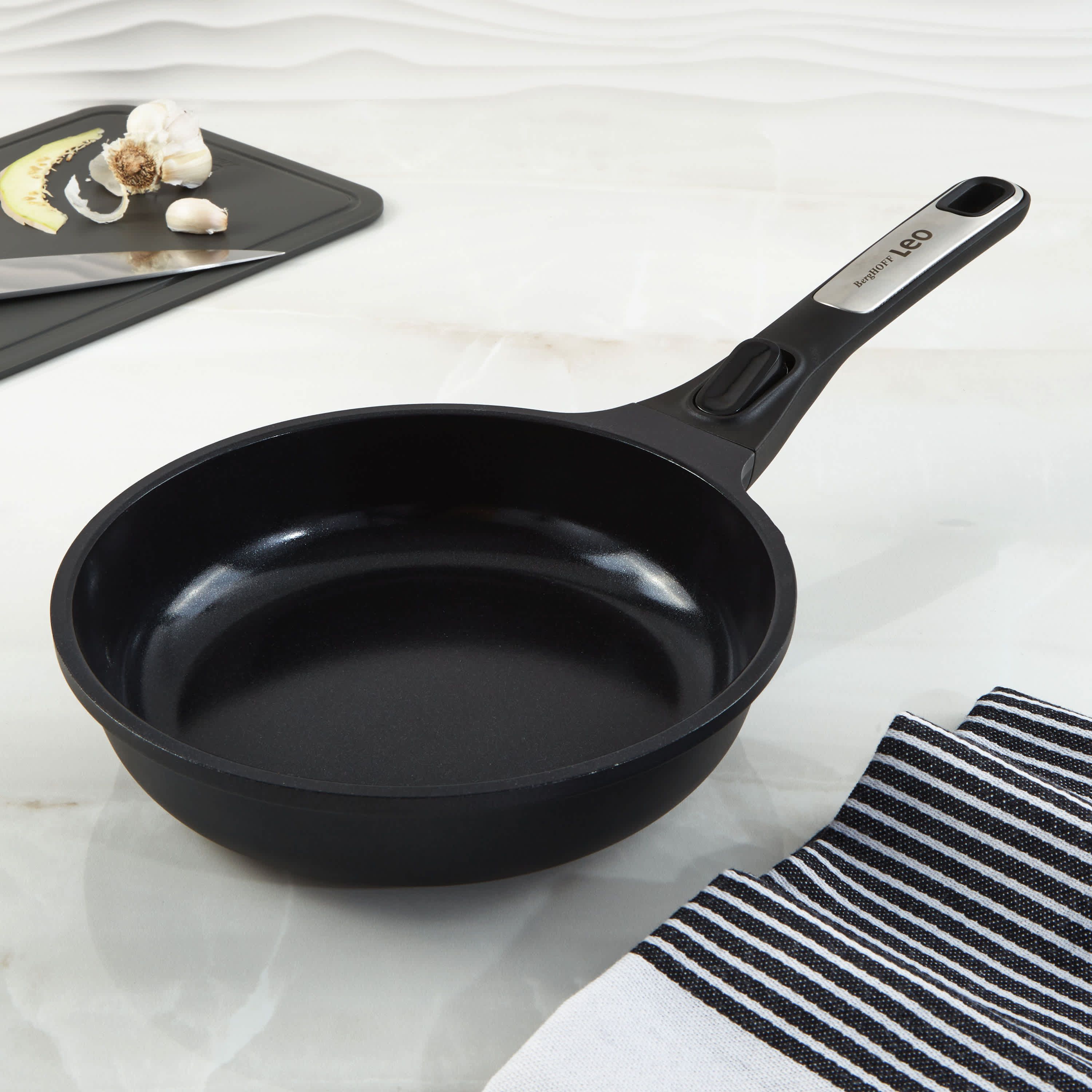 BergHOFF Phantom Nonstick Ceramic Frying Pan 8", Recycled Cast Aluminum