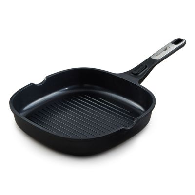BergHOFF Phantom Nonstick Ceramic Grill Pan 10.25", Recycled Cast Aluminum