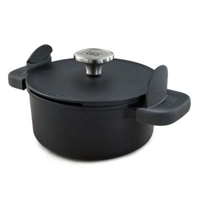 BergHOFF Phantom Nonstick Ceramic Covered Stockpot 8", 2.7qt., Recycled Cast Aluminum, Black