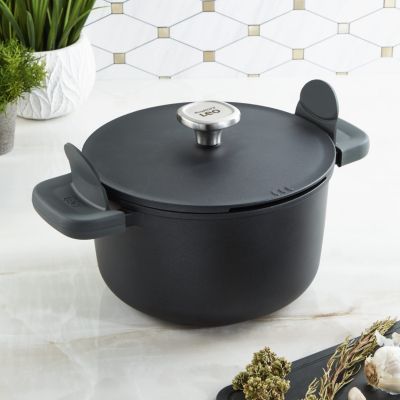 BergHOFF Phantom Nonstick Ceramic Covered Stockpot 10", 5.8qt., Recycled Cast Aluminum, Black