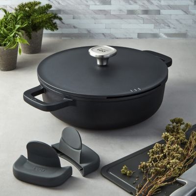 BergHOFF Phantom Nonstick Ceramic Covered Sauté Pan 11", 5qt., Recycled Cast Aluminum
