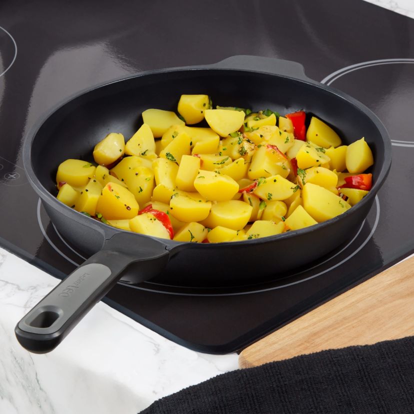 BergHOFF Leo Stone+ Nonstick Ceramic Frying Pan 11", Recycled Cast Aluminum