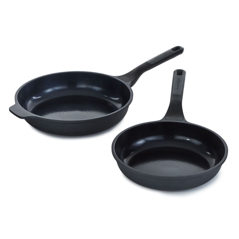 BergHOFF Leo Stone+ 2Pc Nonstick Ceramic Frying Pan Set, Recycled Cast Aluminum