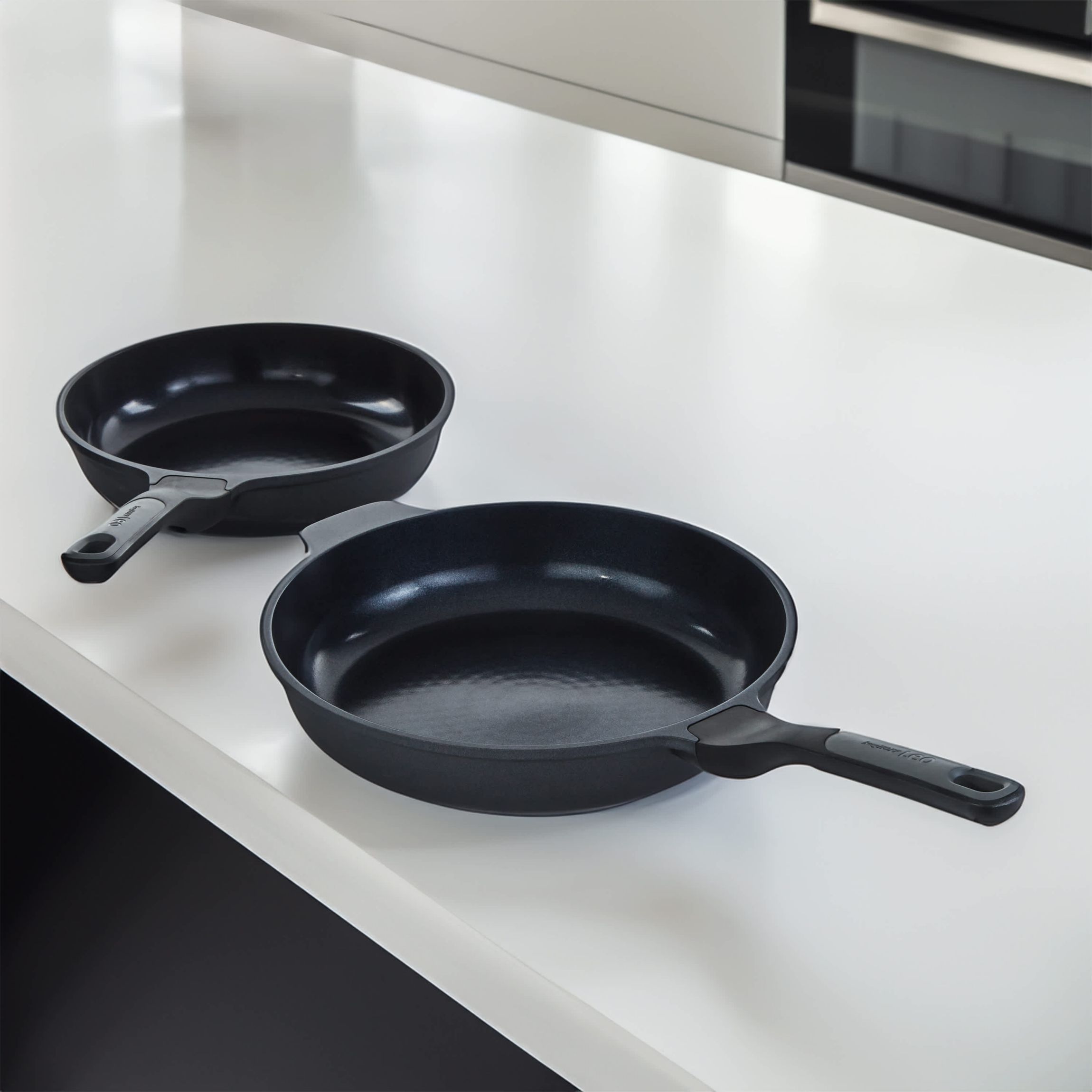 BergHOFF Leo Stone+ 2Pc Nonstick Ceramic Frying Pan Set, Recycled Cast Aluminum