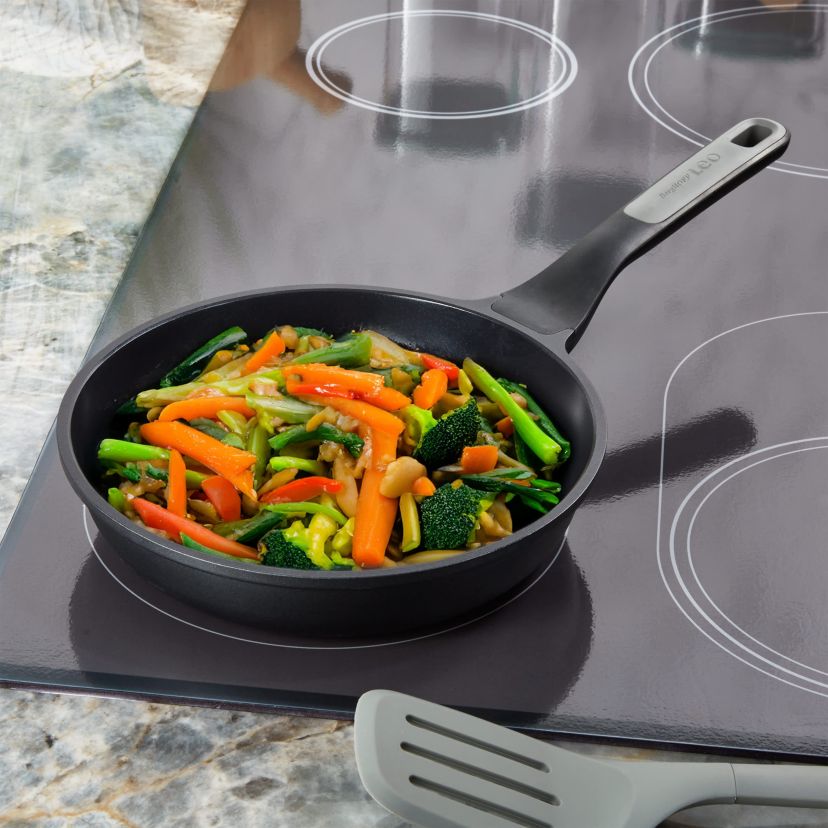 BergHOFF Leo Stone+ 5Pc Nonstick Ceramic Specialty Pan Set with Turner, Recycled Material
