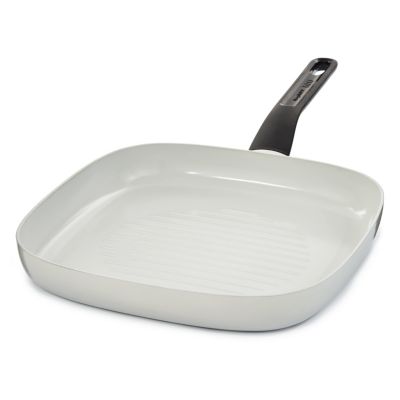 BergHOFF Leo Glints Nonstick Ceramic Grill Pan 10.25", Recycled Aluminum, Spirit