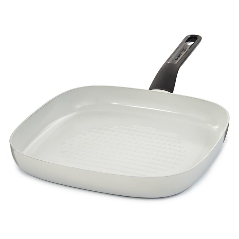 BergHOFF Leo Glints Nonstick Ceramic Grill Pan 10.25", Recycled Aluminum, Spirit