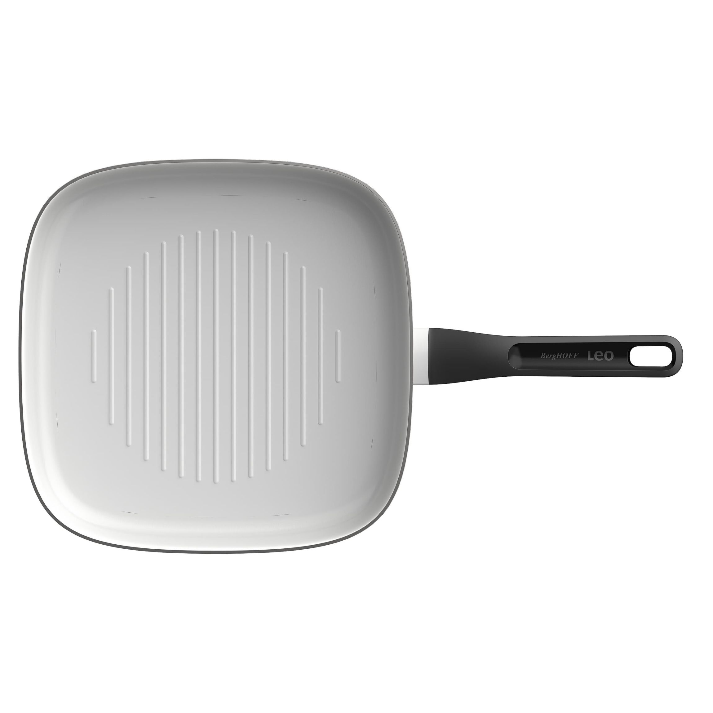 BergHOFF Leo Glints Nonstick Ceramic Grill Pan 10.25", Recycled Aluminum, Spirit