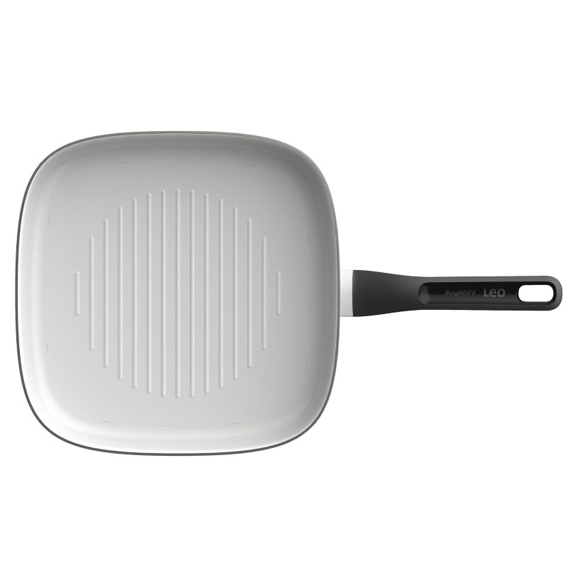 BergHOFF Leo Glints Nonstick Ceramic Grill Pan 10.25", Recycled Aluminum, Spirit