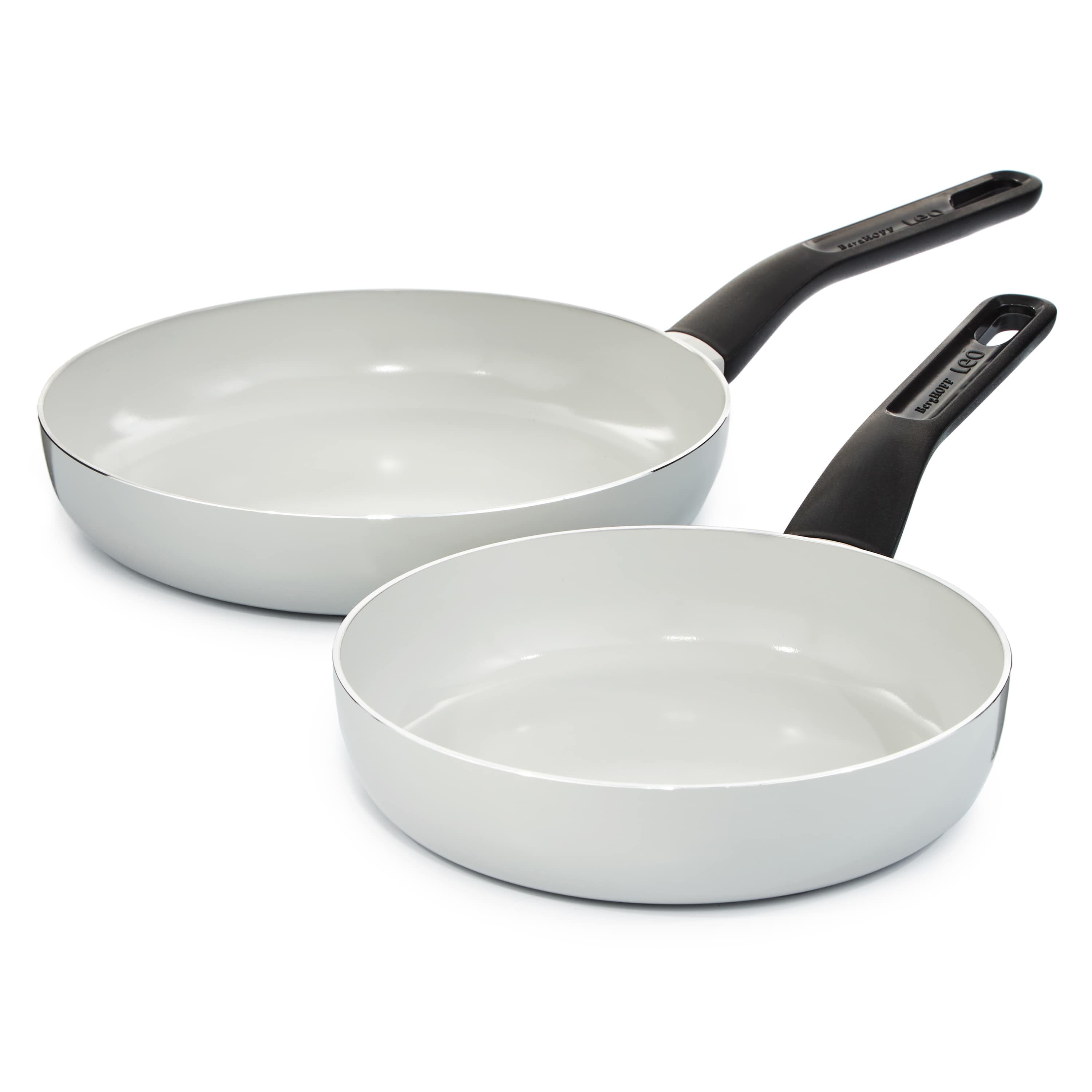 BergHOFF Leo Glints 2Pc Nonstick Ceramic Frying Pan Set, Recycled Aluminum, Spirit