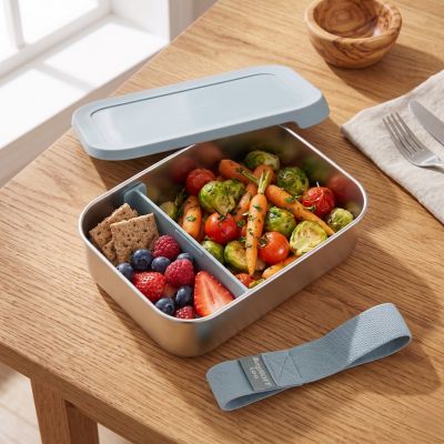 BergHOFF Leo Stainless Steel Lunch Box, Slate