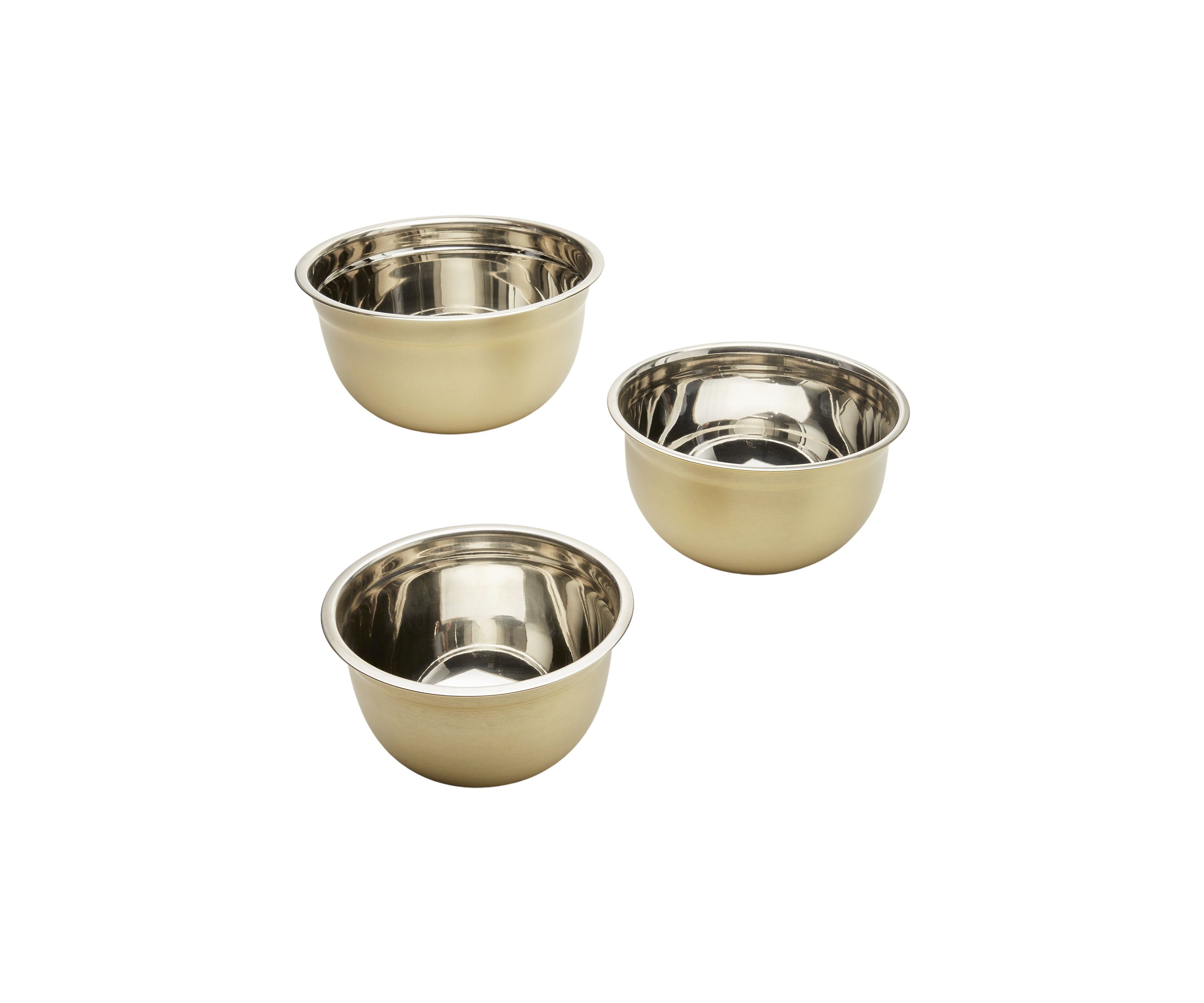 Set of 3 Gold Bowls